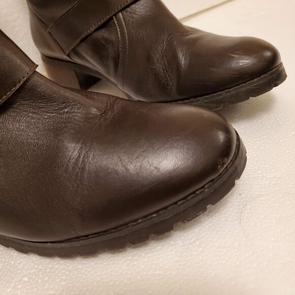 Colin Stuart Dark Brown Heeled Boots - Picture 6 of 15